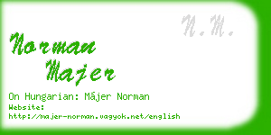 norman majer business card